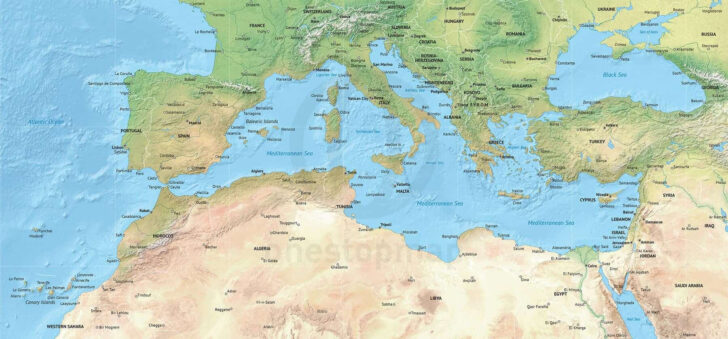 Map Of The Mediterranean Region