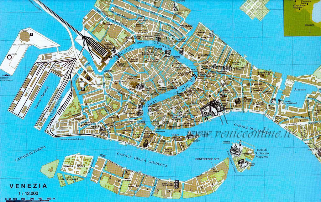 Venice Maps Top Tourist Attractions Free Printable City Street 