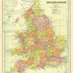 Vintage Map Of England And Wales A Printable Digital Map No 682