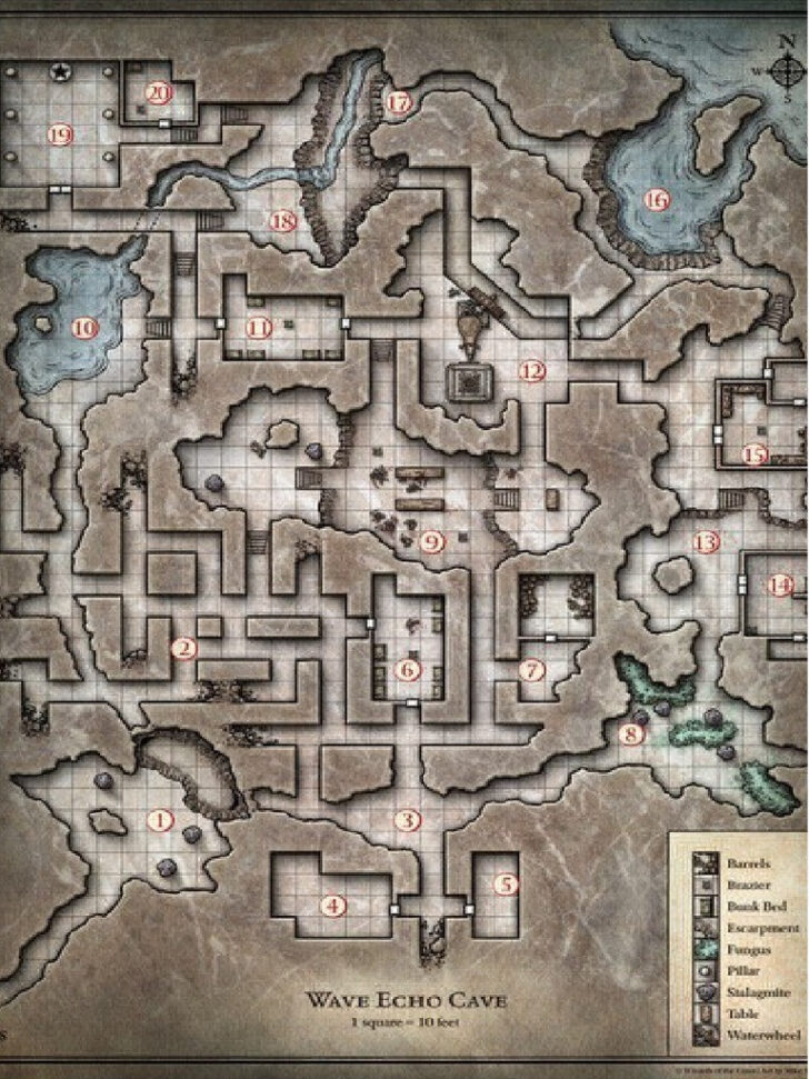 Wave Echo Cave Printable Map