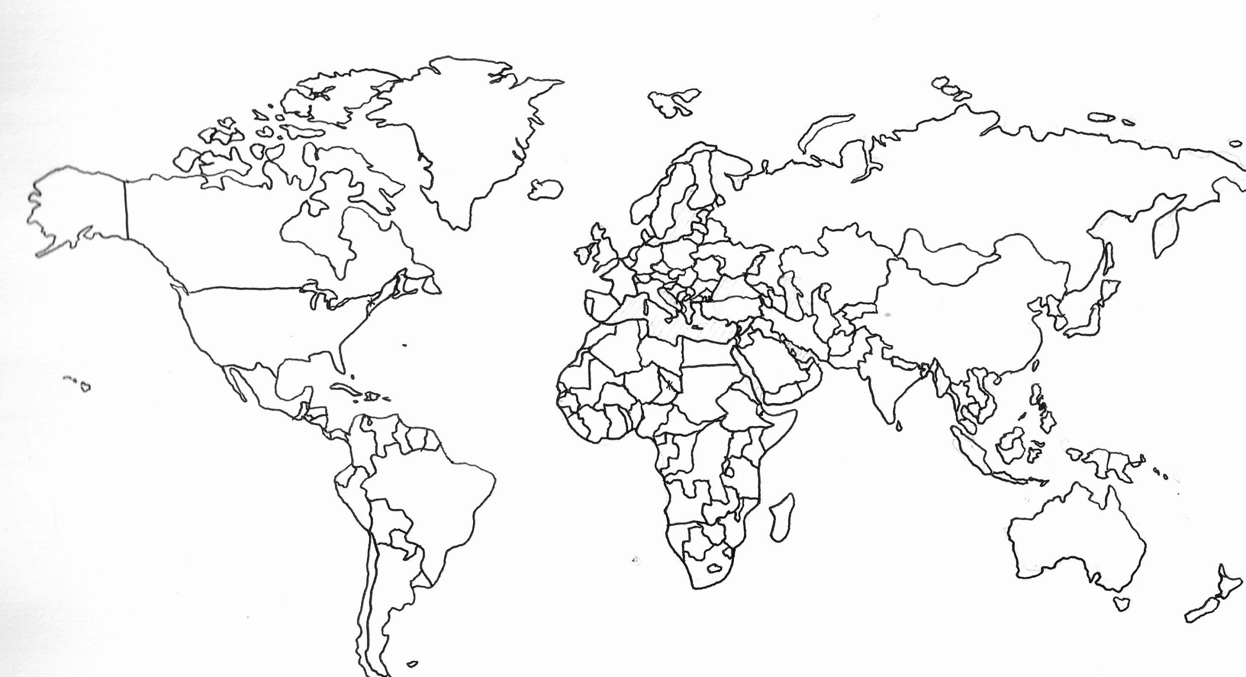 World Map Coloring Page Pdf Weltkarte Poster Weltkarte Bilder