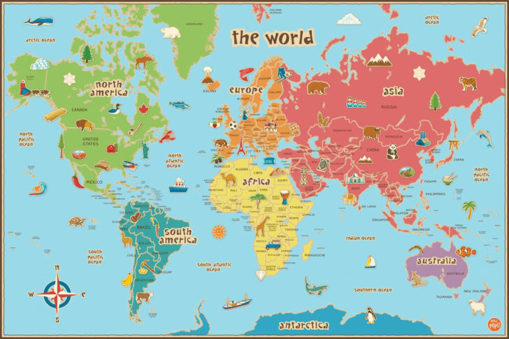 World Map Printable For Kids