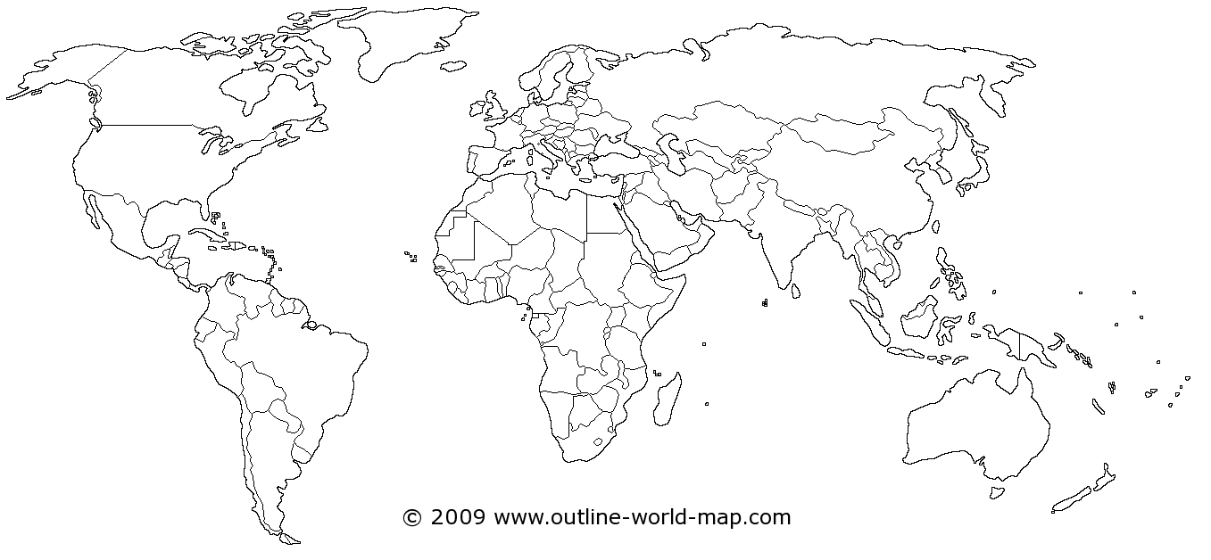 World Map Political Blank AFP CV