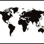 World Map Poster Black And White Posters With Maps