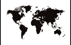World Map Poster Black And White Posters With Maps