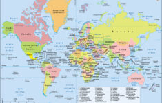 World Map With Countries And Capitals In English World Map Pol