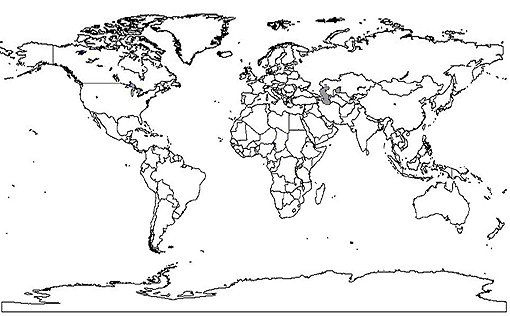 World Map With Countries Without Labels Mapamundi Para Imprimir 