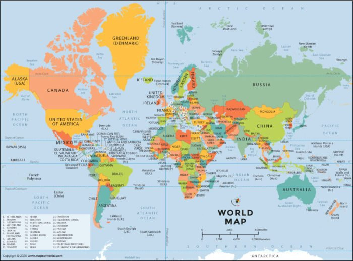 World Political Map Answers 