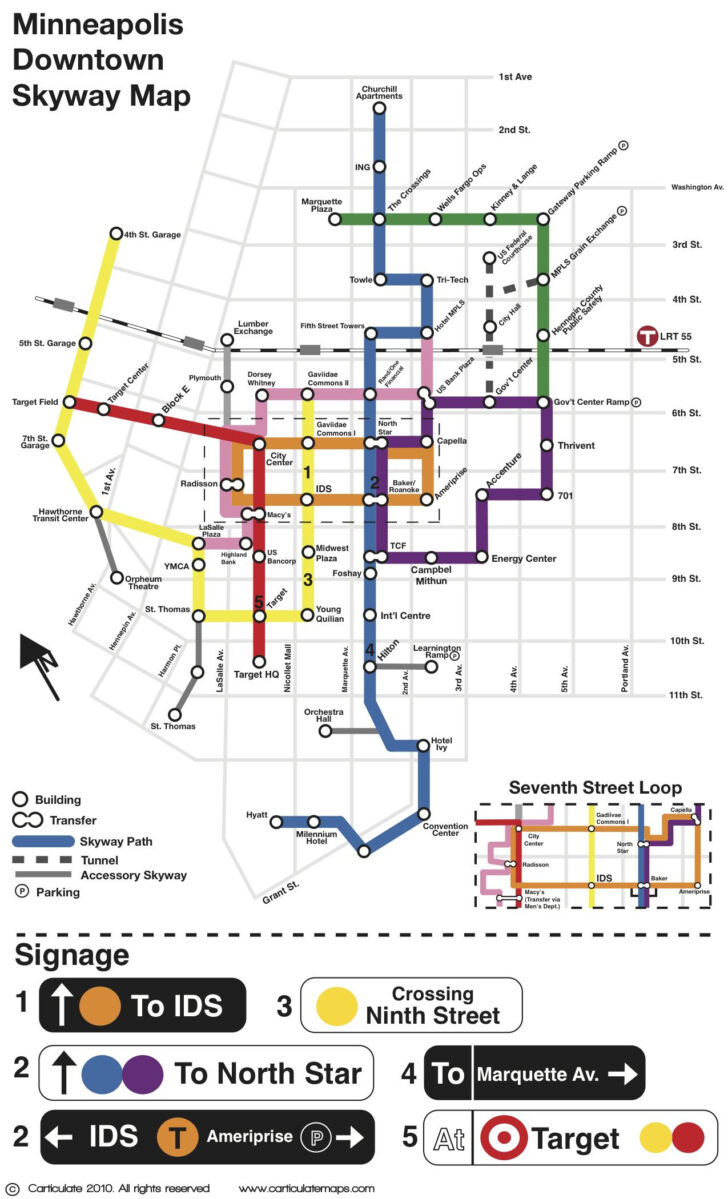 Minneapolis Skyway Map