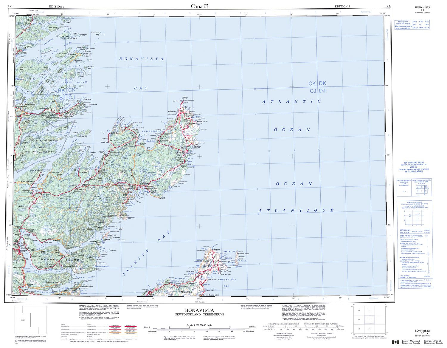 002C - Bonavista - Topographic Map within Bonavista Printable Map