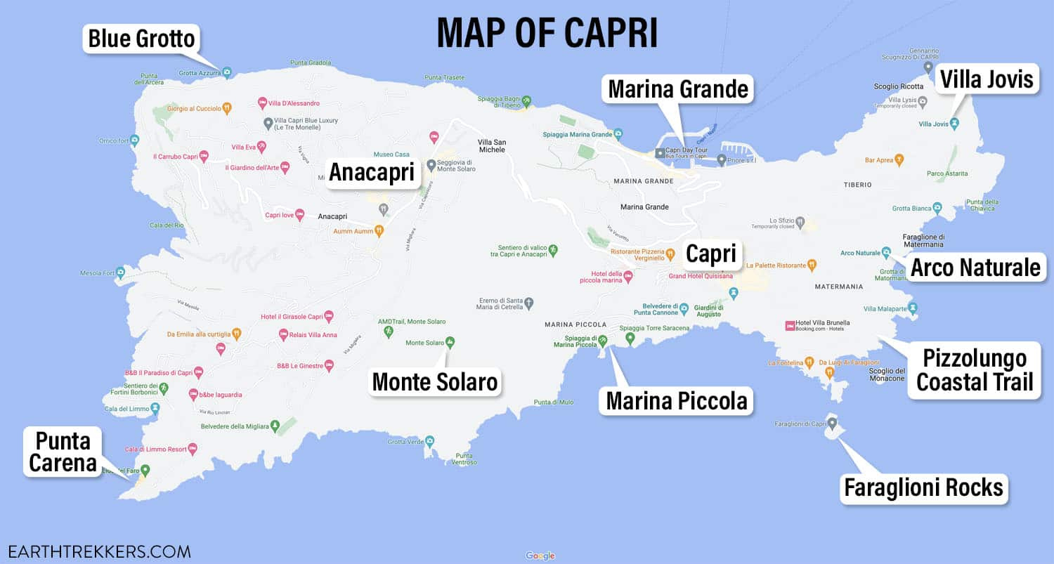 10 Epic Things To Do In Capri (+ Map, Photos, Tips) intended for Isle Of Capri Italy Map