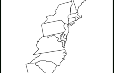 13 Colonies Map Black And White Blank Storyboard in 13 Colonies Blank Map Free Printable
