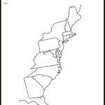 13 Colonies Map Black And White Blank Storyboard In Blank Map Of 13 Colonies Printable
