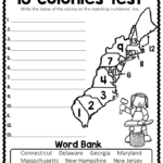 13 Colonies Map Quiz, 13 Colonies Map Worksheet, Blank 13 Colonies With Map Of 13 Original Colonies Printable
