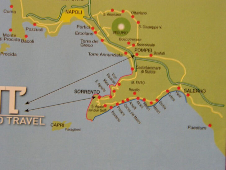 Map of Ancient Italy Pompeii
