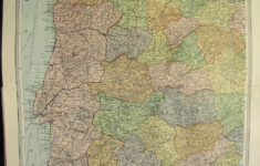 1920 Large Map ~ Western Spain &amp; Portugal Madrid Environs Lisbon pertaining to Map of Western Spain and Portugal