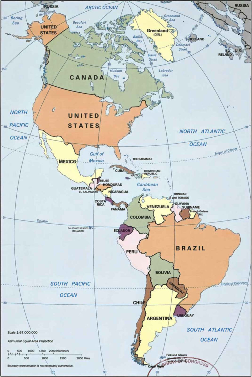 1996 Cia Map Of North And South America Wall Art Poster Print Home pertaining to Map With North And South America