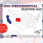 2024 Presidential Election Map, Electoral College Vote Tracker Pertaining To Blank Electoral College Map 2025 Printable