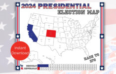 2024 Presidential Election Map, Electoral College Vote Tracker pertaining to Blank Electoral College Map 2025 Printable