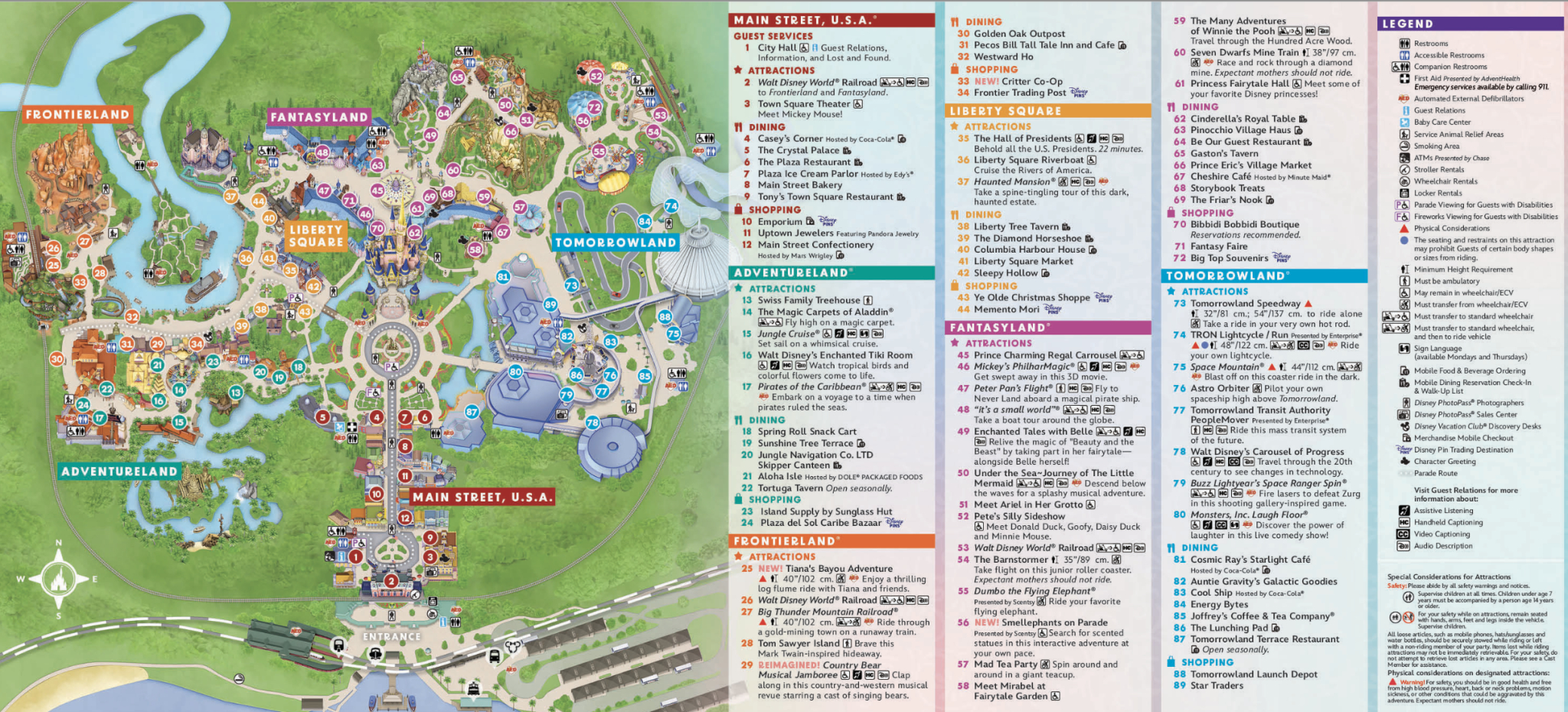 2025 Magic Kingdom Map - Walt Disney World - Wdw Magazine in Magic Kingdom Park Map 2025 Printable