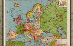 24"X36" Gallery Poster, Map Of Europe; Spain France Germany Italy in Map of Spain France Italy and Greece