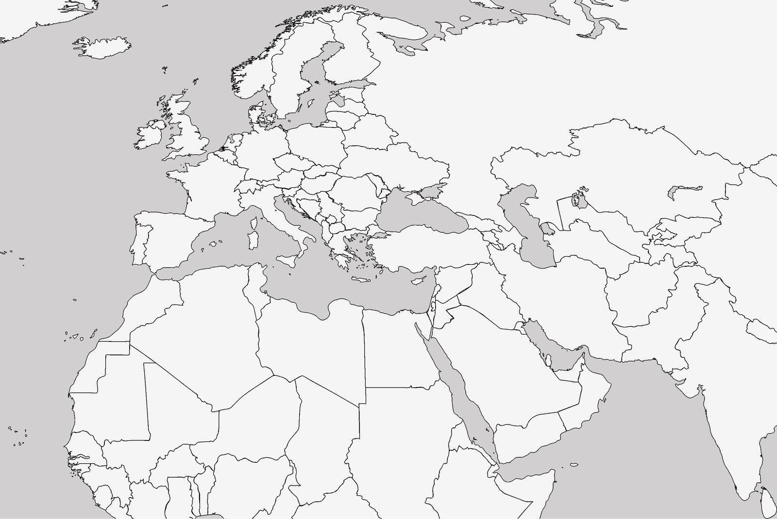 4 Free Full Detailed Blank And Labelled Printable Map Of Europe intended for Map of Europe and Asia Blank