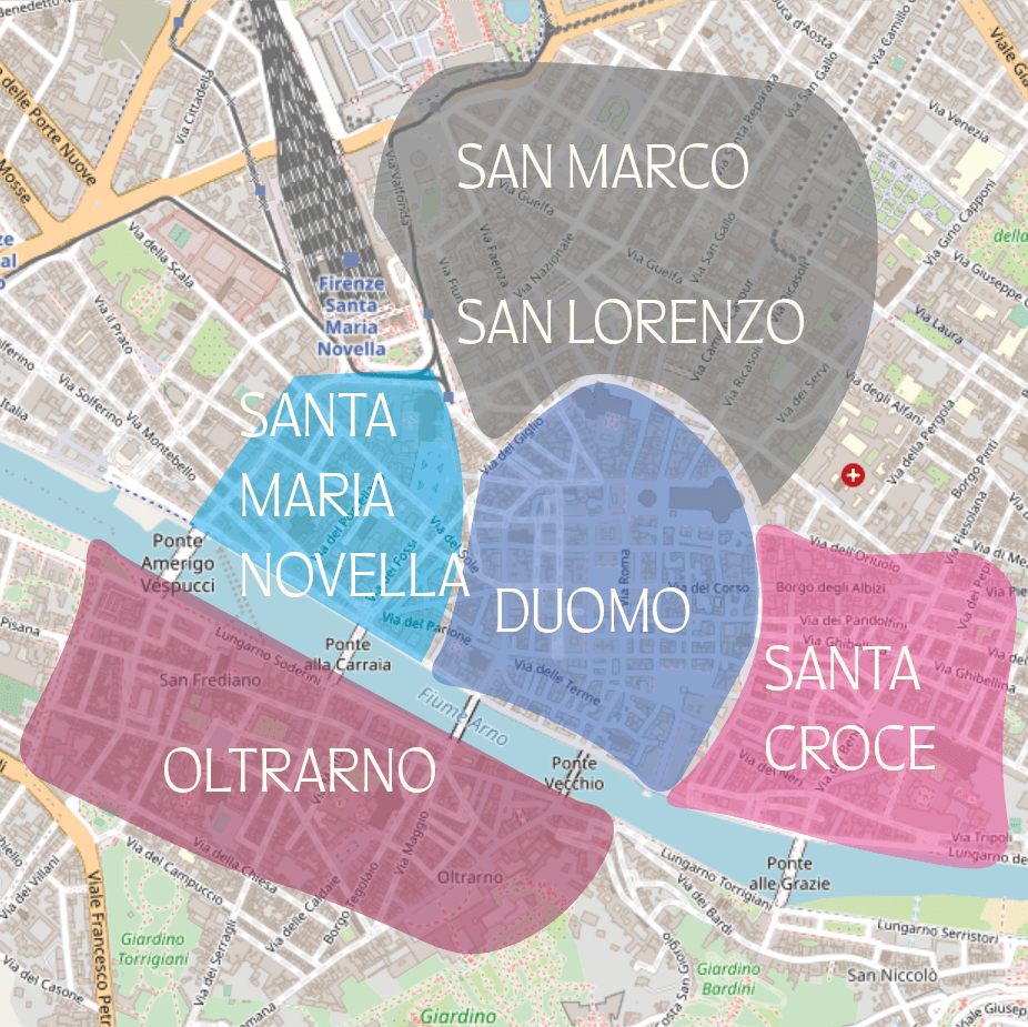 5 Best Neighborhoods To Stay In Florence (With Maps) with regard to Map of Florence Italy Neighborhoods