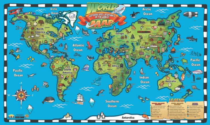 Free Printable World Map For Kindergarten