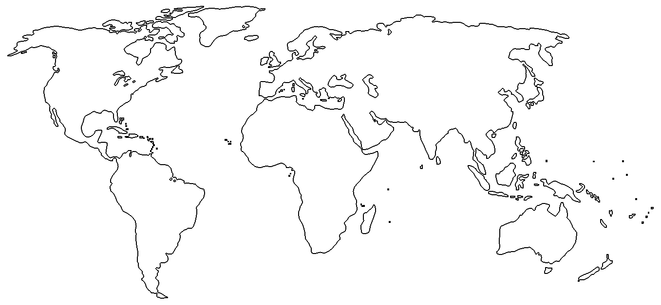 5 Free Printable Blank World Map With Countries Outline In Pdf intended for Free Printable Blank Map Of The Continents And Oceans