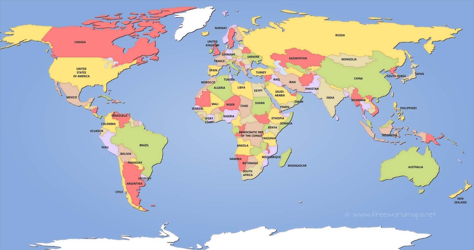 5 Large Printable World Map Pdf - Free Download pertaining to Large Printable World Map Free