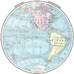 5923 With Map Of Western Hemisphere Continents