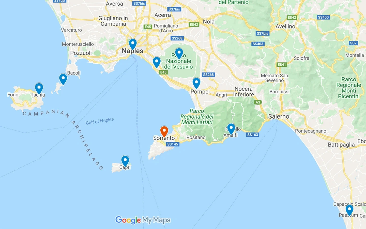 9 of the best day trips from sorrento italy with sorrento on a map of italy 9 Of The Best Day Trips From Sorrento, Italy with Sorrento on A Map of Italy