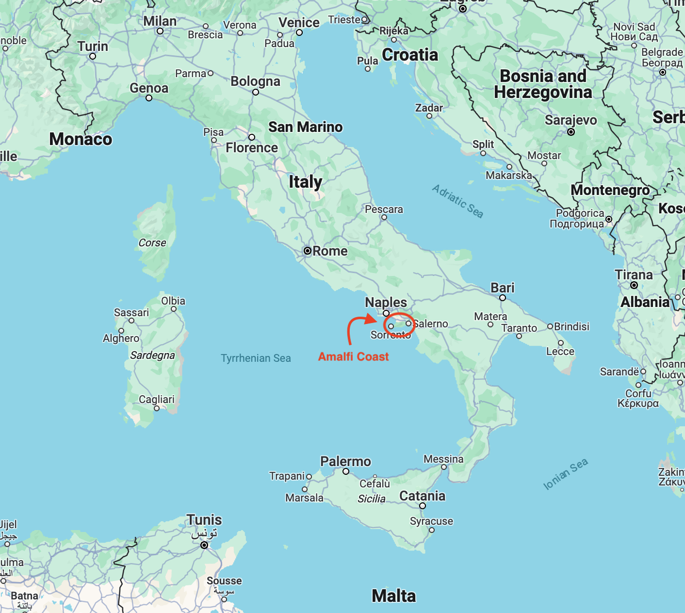 a locals guide to the amalfi coast go ask a local with map of the amalfi coast italy A Local&#039;S Guide To The Amalfi Coast — Go Ask A Local with Map Of The Amalfi Coast Italy