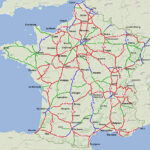 A Route Map Of France With Motorways & Main Roads | About France Within Free Printable Road Map Of France