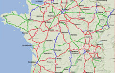 A Route Map Of France With Motorways &amp; Main Roads | About-France within Free Printable Road Map Of France