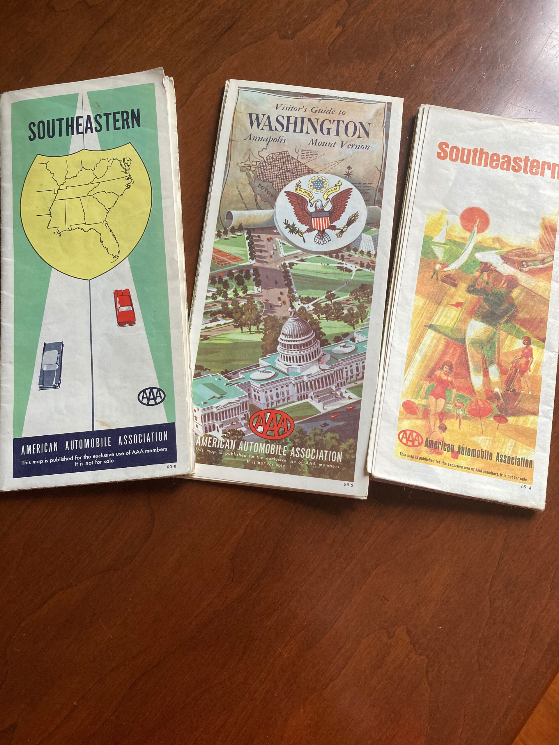 Aaa Road Maps 1960S Southeastern States, Washington Dc - Etsy Ireland intended for Printable List Of Aaa Paper Maps