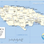 Administrative Map Of Jamaica   Nations Online Project In Downloadable Map Of Jamaica With Parishes