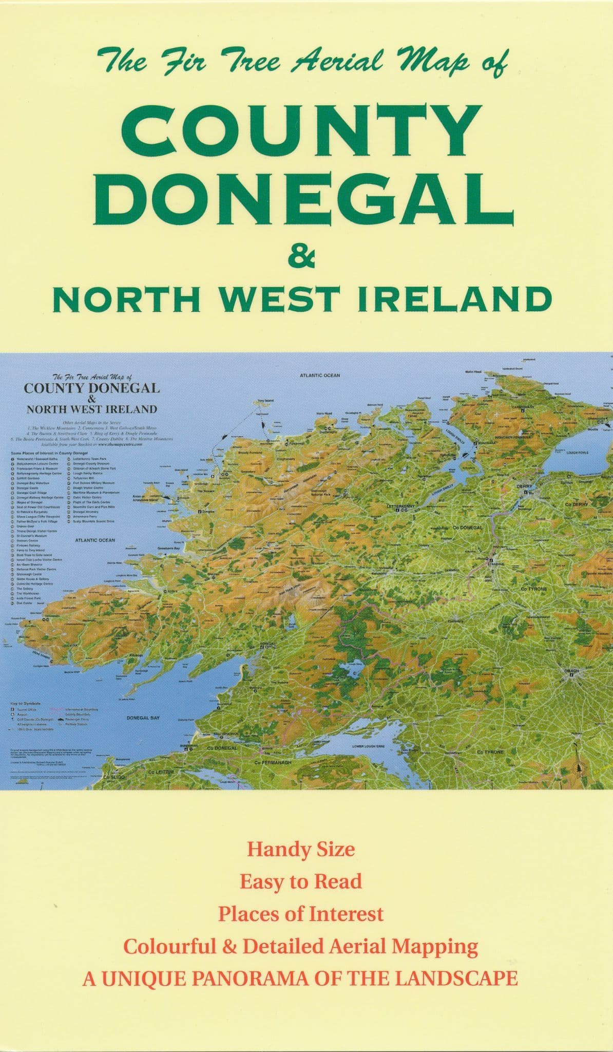 Aerial Map Of Co Donegal &amp;amp; Northwest Ireland - Folded for Map Of Donegal And Northern Ireland