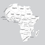 Africa Blank Maps | Mappr Within Africa Map Black And White Printable