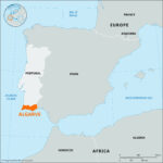 Algarve | Portugal, Map, & Facts | Britannica Pertaining To Map Of Algarve Portugal And Spain