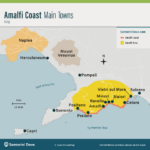 Amalfi Coast Maps   Towns & Cities With Regard To Map Of The Amalfi Coast In Italy