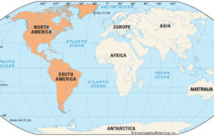 Americas | Map, Regions, & Hemispheres | Britannica pertaining to Map with North and South America