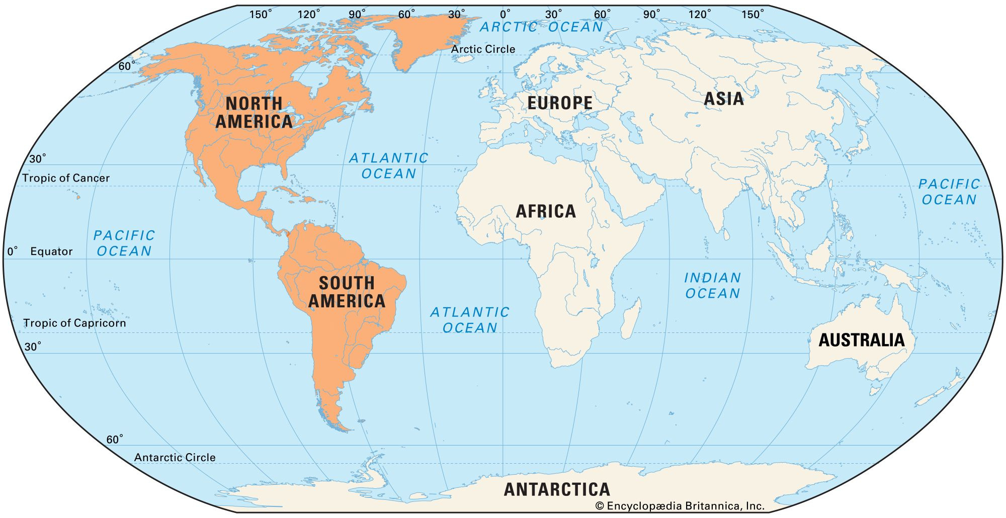 Americas | Map, Regions, &amp;amp; Hemispheres | Britannica pertaining to North and South America Geography Map