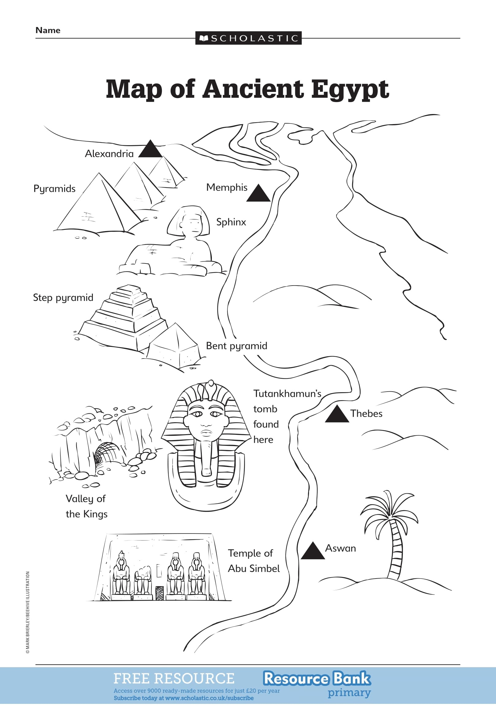 Ancient Egyptian Resource: Label The Map - Hope Blog regarding Free Printable Map Of Ancient Egypt