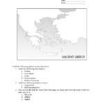 Ancient Greece Map Worksheet: Geography & City States For Blank Map Of Ancient Greece Printable