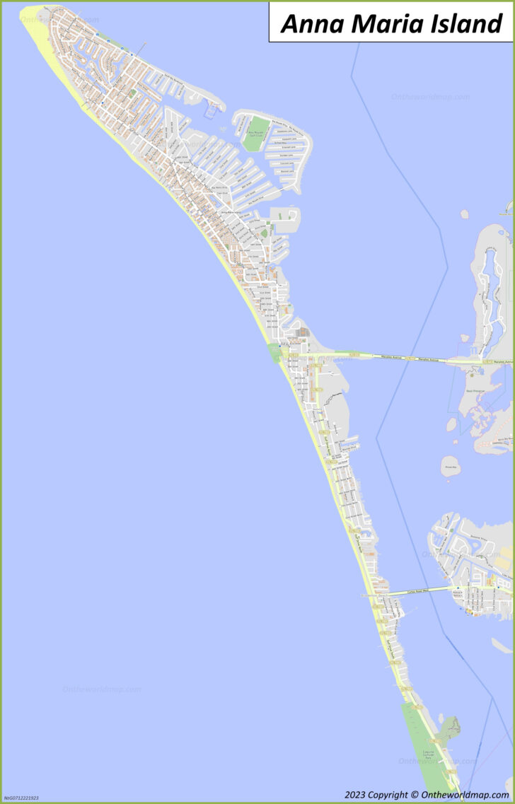 Printable Map of Anna Maria Island Florida