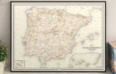 Antique-Style Map Of Spain & Portugal :: Behance with Map of Spain and Portugal and Canary Islands