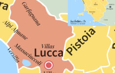 Around Lucca: pertaining to City Map of Lucca Italy