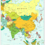 Asia Large Detailed Political Map With All Capitals And Major For Map Of Europe And Asia With Cities