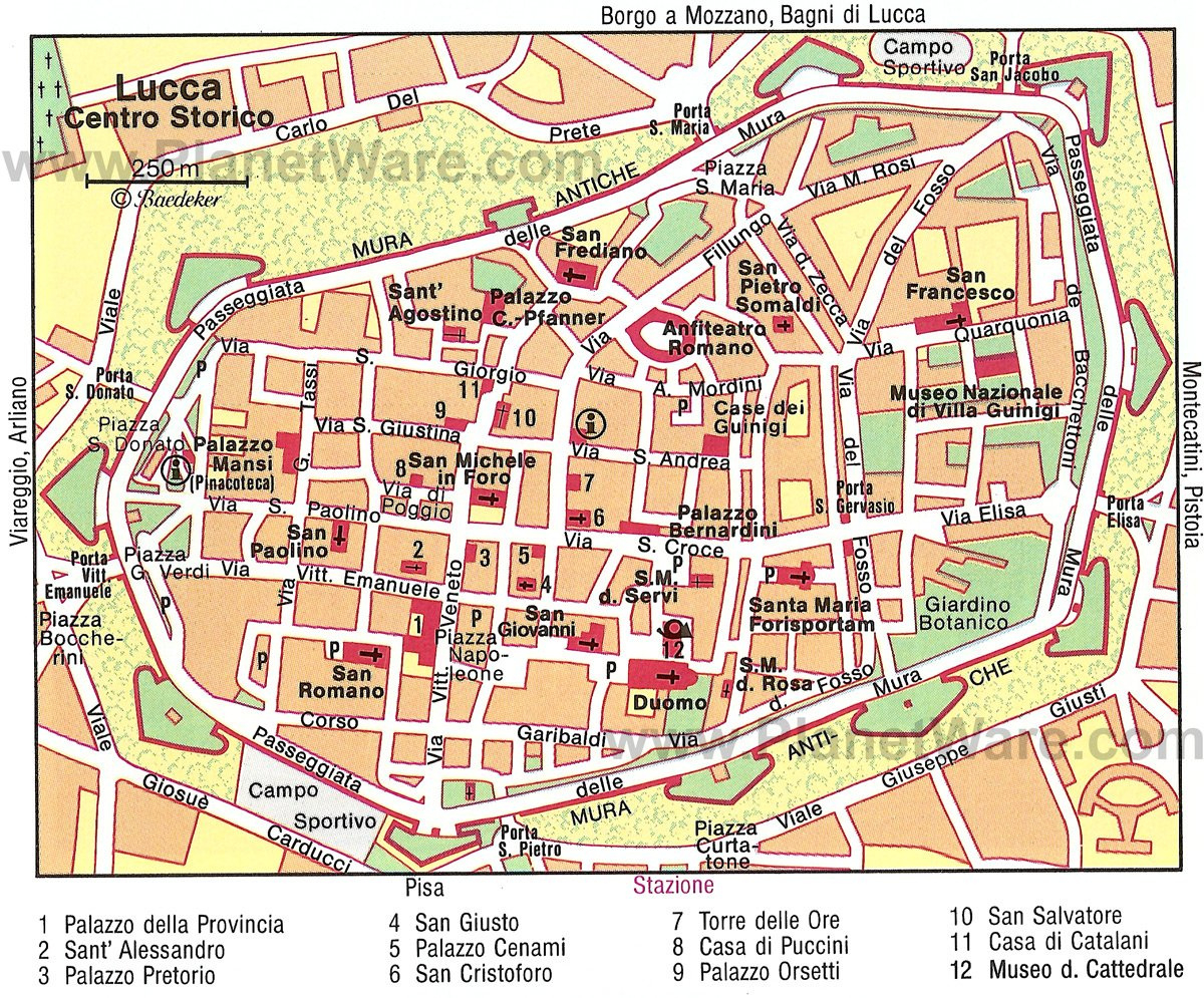 Attractions &amp;amp; Things To Do In Lucca | Planetware for City Map Of Lucca Italy